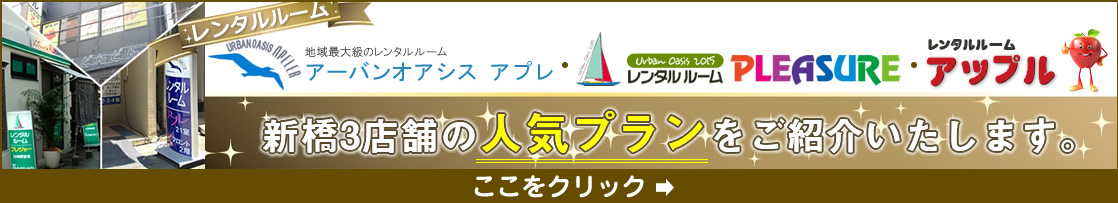 新橋3店舗の人気プランをご紹介